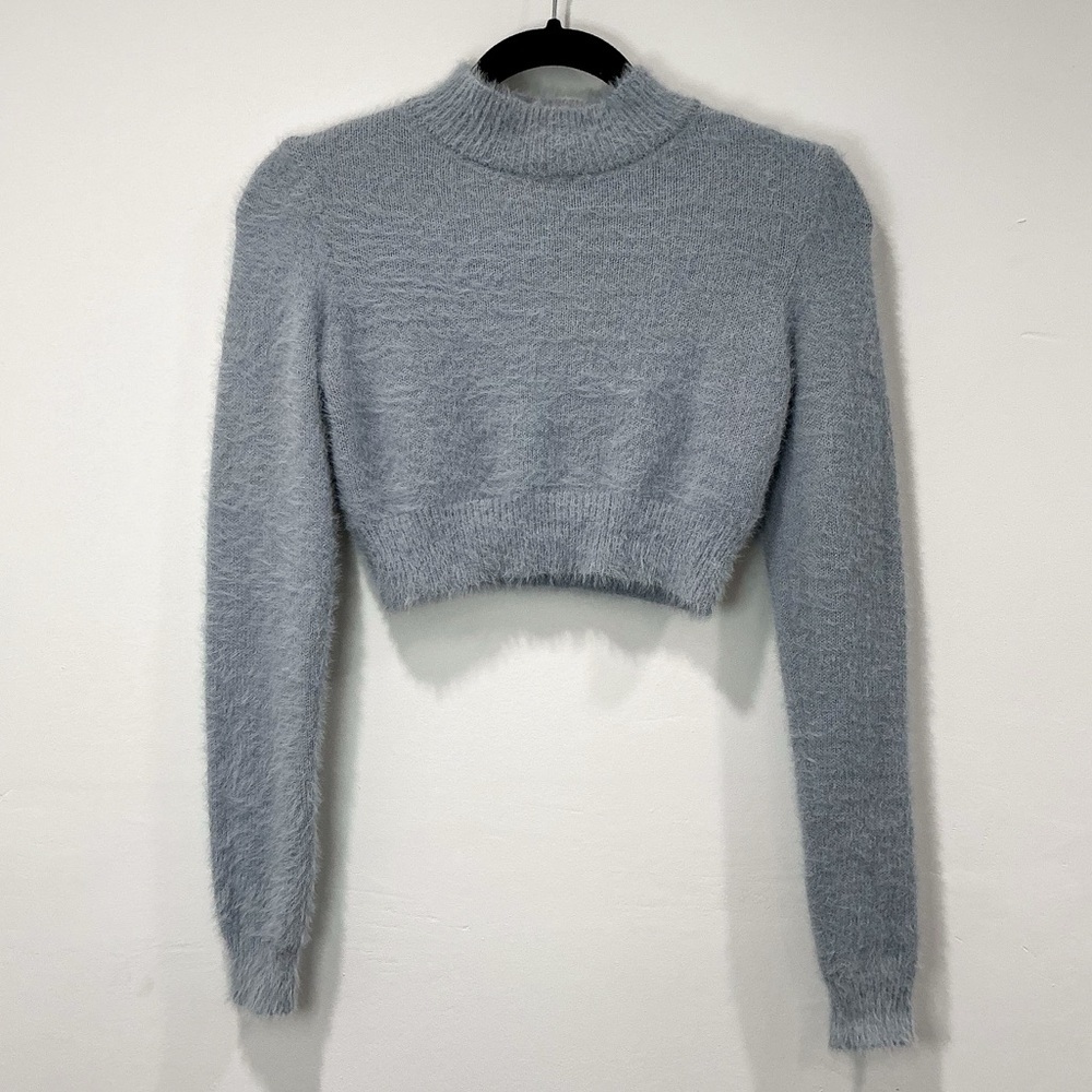 Sky & Sparrow Cozy Mock Neck Crop Top - Picture 5 of 12
